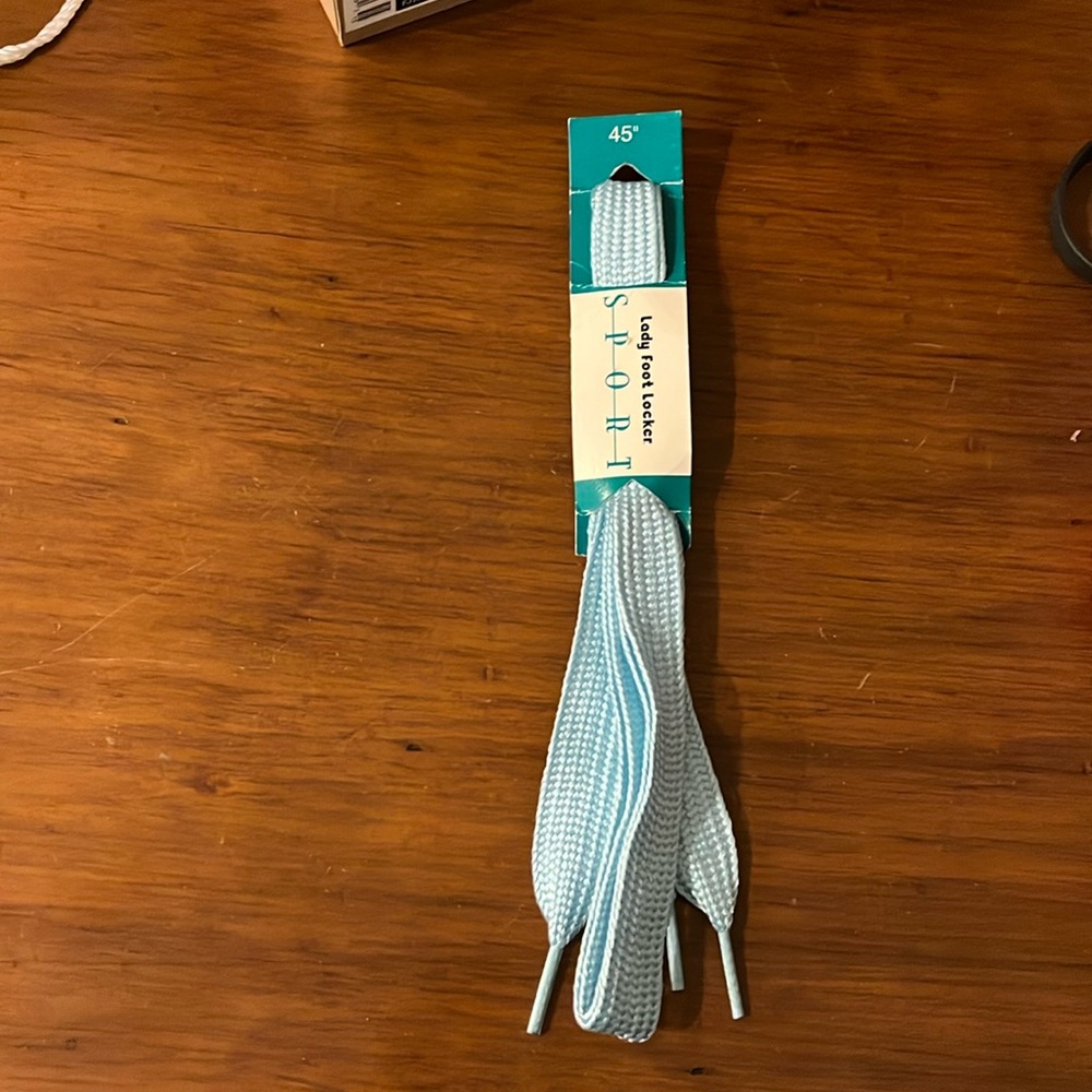 Lady Foot Locker 45” teal Shoelaces and 1” wide new Shoestrings